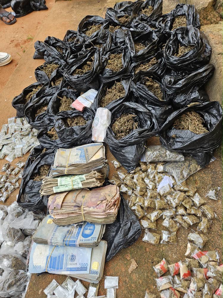Police arrests two suspected hard drug dealers in Anambra, recover suspected Cannabis sativa, methamphetamine, cash