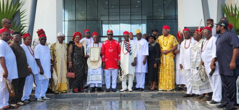 Soludo Presents Certificates Of Recognition To Two Newly Elected Traditional Rulers In Anambra