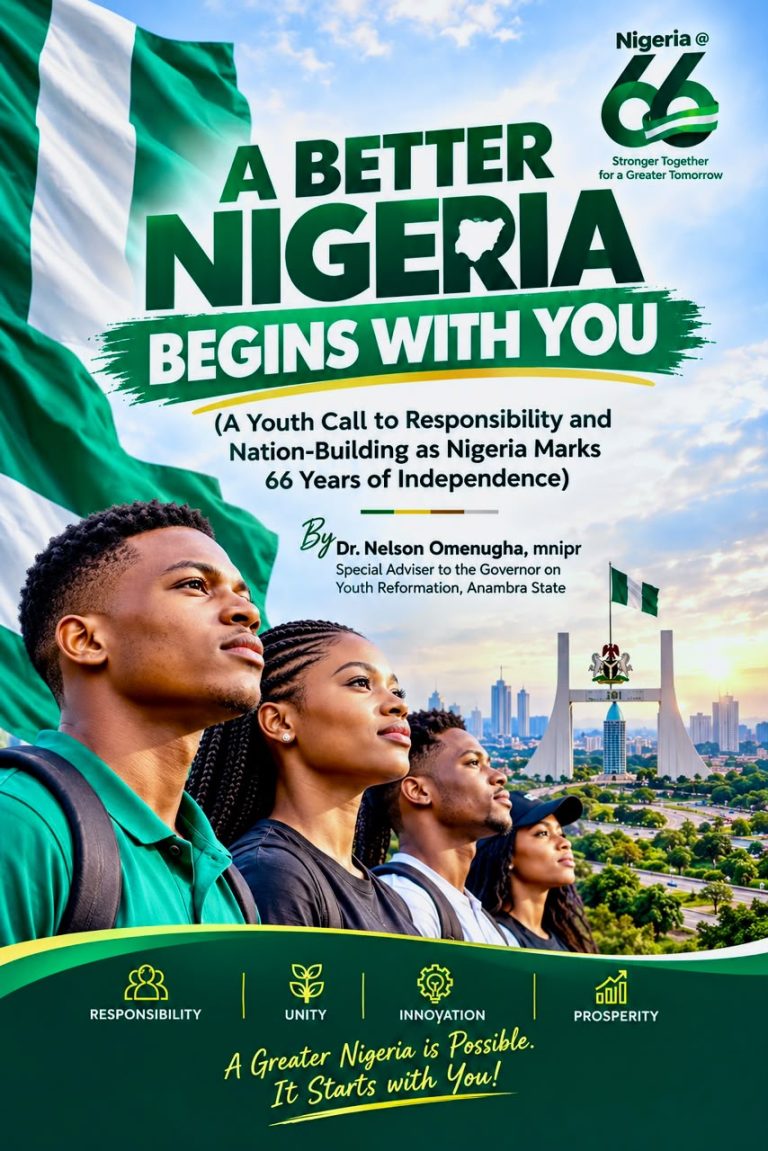 Nigeria @66: Look beyond celebration, Soludo’s aide, Omenugha urges Nigerian youths